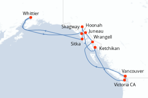 Itinéraire croisière Regent Seven Seas Cruises au départ de Vancouver