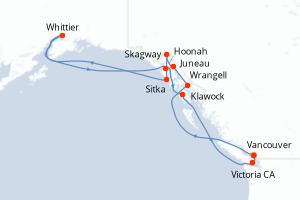 Itinéraire croisière Regent Seven Seas Cruises au départ de Vancouver