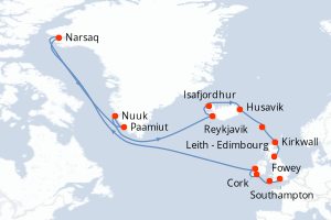 Itinéraire croisière Regent Seven Seas Cruises au départ de Southampton