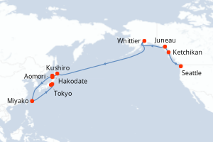 Itinéraire croisière Regent Seven Seas Cruises au départ de Seattle