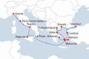 Itinéraire croisière Explora Journeys au départ de Le Piree - Athenes