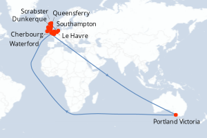 Itinéraire croisière Oceania Cruises au départ de Le Havre