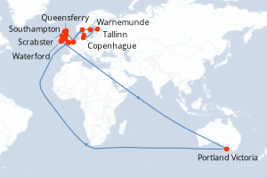 Itinéraire croisière Oceania Cruises au départ de Southampton