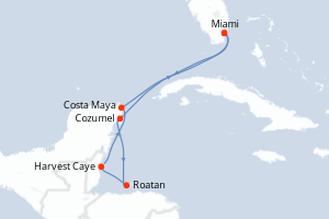 Itinéraire croisière Oceania Cruises au départ de Miami