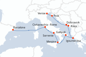 Itinéraire croisière Oceania Cruises au départ de Venise