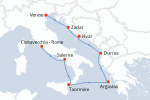 Itinéraire croisière Oceania Cruises au départ de Civitavecchia - Rome