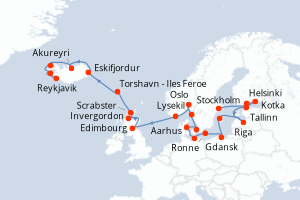 Itinéraire croisière Oceania Cruises au départ de Stockholm