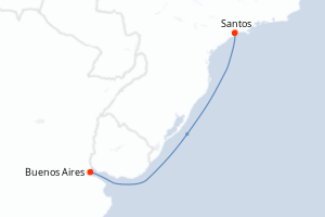 Itinéraire croisière Costa Croisières au départ de Santos