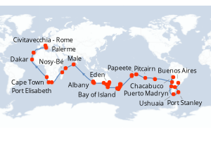 Itinéraire croisière MSC Croisières au départ de Buenos Aires