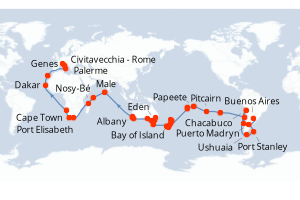 Itinéraire croisière MSC Croisières au départ de Buenos Aires