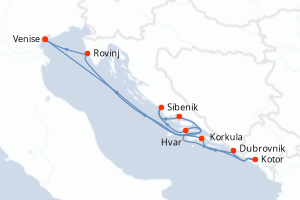 Itinéraire croisière Ponant au départ de Venise