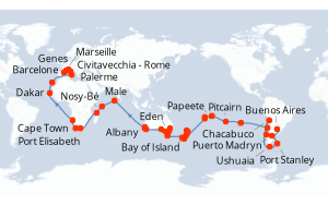 Itinéraire croisière MSC Croisières au départ de Buenos Aires