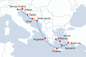 Itinéraire croisière Azamara au départ de Venise Fusina