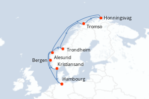 Itinéraire croisière MSC Croisières au départ de Hambourg