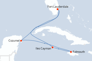 Itinéraire croisière Celebrity Cruises au départ de Fort Lauderdale