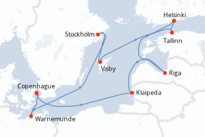 Itinéraire croisière MSC Croisières au départ de Copenhague