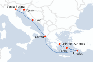 Itinéraire croisière Explora Journeys au départ de Le Piree - Athenes