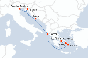 Itinéraire croisière Explora Journeys au départ de Le Piree - Athenes