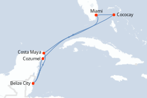 Itinéraire croisière Celebrity Cruises au départ de Miami