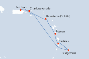 Itinéraire croisière Celebrity Cruises au départ de San Juan