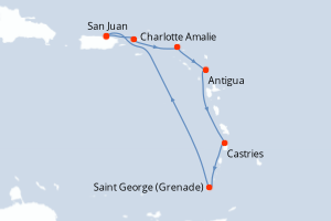 Itinéraire croisière Celebrity Cruises au départ de San Juan