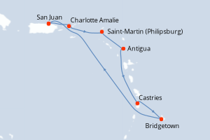 Itinéraire croisière Celebrity Cruises au départ de San Juan