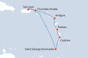 Itinéraire croisière Celebrity Cruises au départ de San Juan