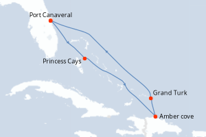 Itinéraire croisière Princess Cruises au départ de Port Canaveral