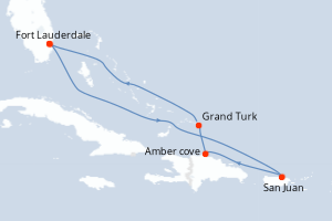 Itinéraire croisière Princess Cruises au départ de Fort Lauderdale