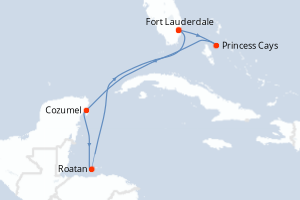 Itinéraire croisière Princess Cruises au départ de Fort Lauderdale