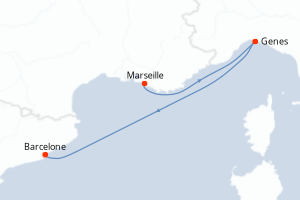 Itinéraire croisière MSC Croisières au départ de Marseille