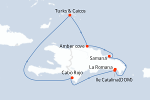 Itinéraire croisière Costa Croisières au départ de La Romana