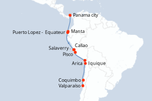 Itinéraire croisière HX-Hurtigruten-Expeditions au départ de Valparaíso