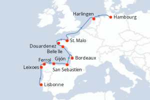 Itinéraire croisière HX-Hurtigruten-Expeditions au départ de Lisbonne