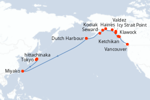 Itinéraire croisière Azamara au départ de Vancouver