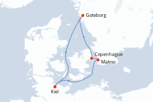 Itinéraire croisière Nicko cruises au départ de Kiel