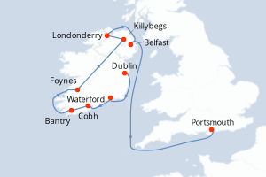 Itinéraire croisière Azamara au départ de Dublin