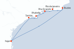 Itinéraire croisière MSC Croisières au départ de Itajai