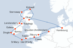 Itinéraire croisière Nicko cruises au départ de Hambourg