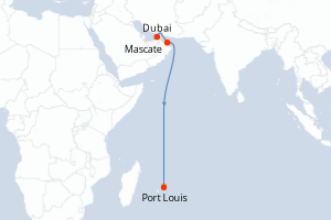 Itinéraire croisière Costa Croisières au départ de Dubai