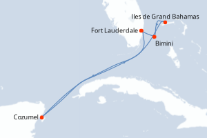 Itinéraire croisière Celebrity Cruises au départ de Fort Lauderdale