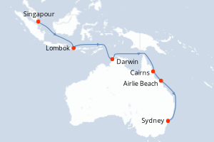 Itinéraire croisière Celebrity Cruises au départ de Singapour