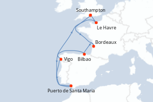 Itinéraire croisière Royal Caribbean au départ de Southampton