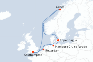 Itinéraire croisière Royal Caribbean au départ de Southampton