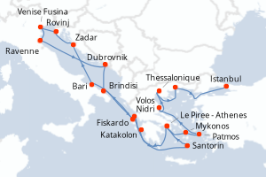 Itinéraire croisière Explora Journeys au départ de Le Piree - Athenes