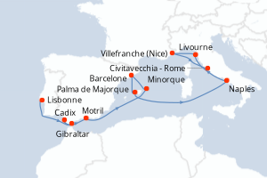 Itinéraire croisière Norwegian Cruise Line au départ de Lisbonne