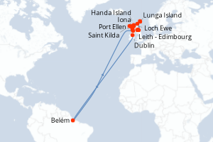 Itinéraire croisière Silversea au départ de Dublin