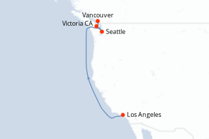Itinéraire croisière Royal Caribbean au départ de Los Angeles