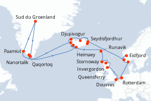 Itinéraire croisière Holland America Line au départ de Rotterdam