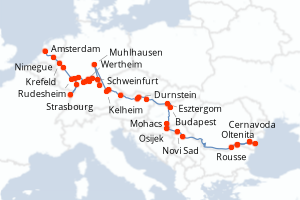 Itinéraire croisière CroisiEurope au départ de Amsterdam